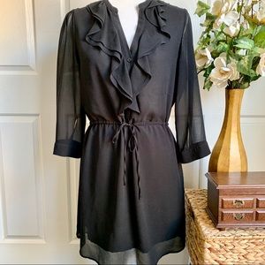 H&M chiffon black dress